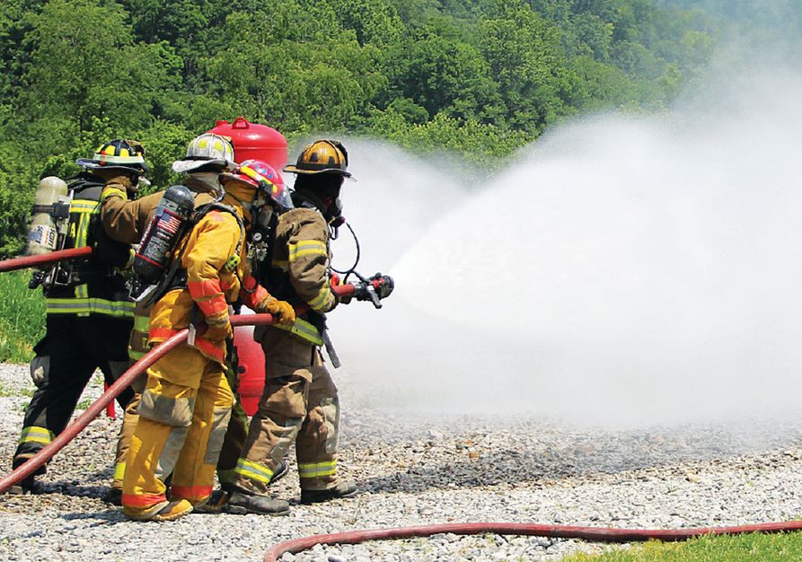 Campers in action at Junior Firefighter Camp