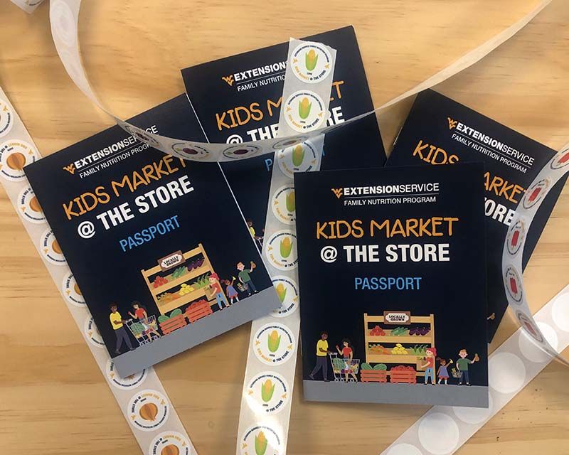 Kids Market Passport booklet and stickers.