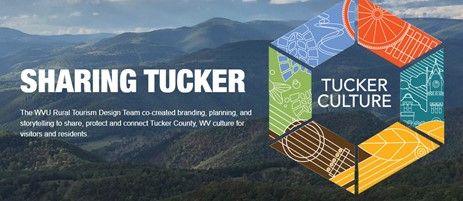 Sharing Tucker logo, The Rural Tourism Design Team co-created branding, planning, and storytelling to share, protect and connect Tucker County, WV culture for visitors and residents.
