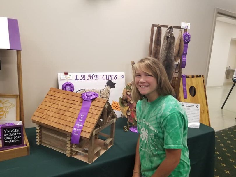 State Fair Winner Josie Parsley with the Birdhouse 4-H Project