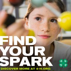 girl with stem activity 4-H find your spark