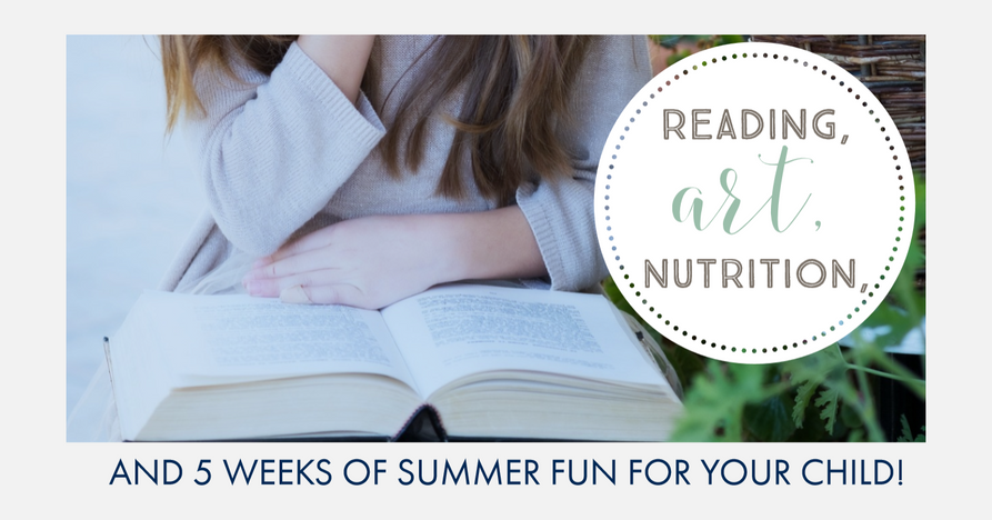 A young girl reads in Energy Express. Reading Art Nutrition And 5 weeks of Summer Fun for Your Child!