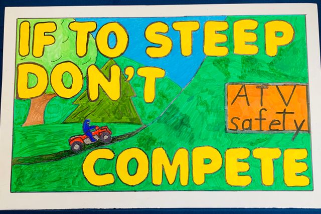 Walker Hershman Preston County 2021 State 4-H Club Poster Intermediate Division Winner "If to steep don't compete"