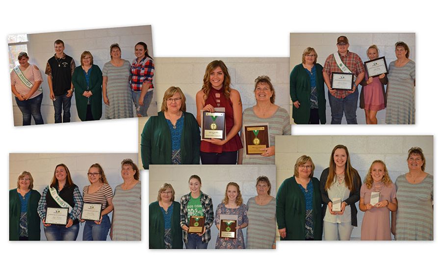 Wood County Teen Leader Awards. 4-H agent Jodi Smith poses with five groups of Wood County youth.