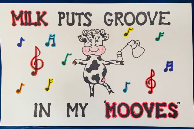 Addison Moyers Preston County 2021 State 4-H Dairy Poster Junior Division Winner "Milk Puts Groove in my Mooves"
