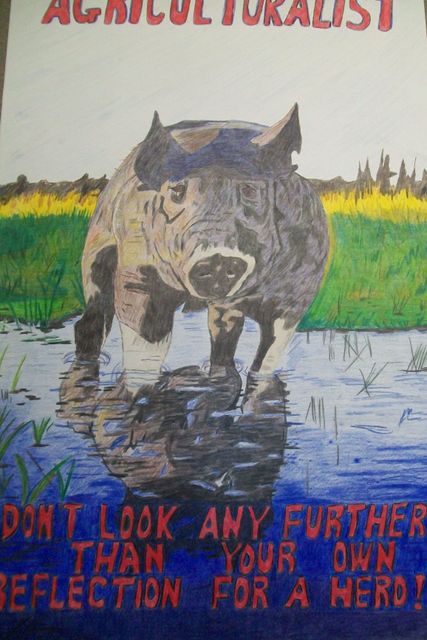 Zander Carpenter Roane County 2021 State 4-H Agriculture Poster Junior Division Winner "Agriculturalist Don't Look Any Further Than Your Own Reflection for a Hero!"