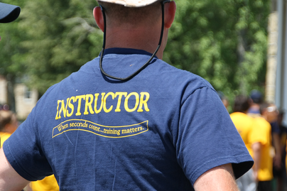 Adjunct Fire Service Instructor back of t-shirt
