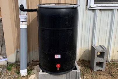 water barrel fully installed