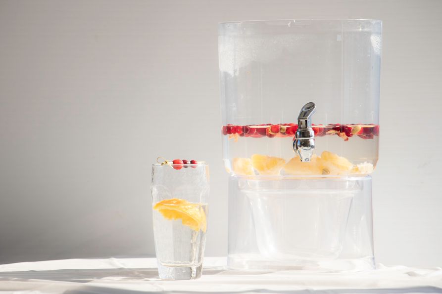 cranberry and orange infused water
