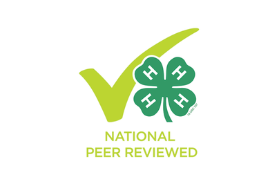 National 4-H Peer Reviewed Logo with Clover