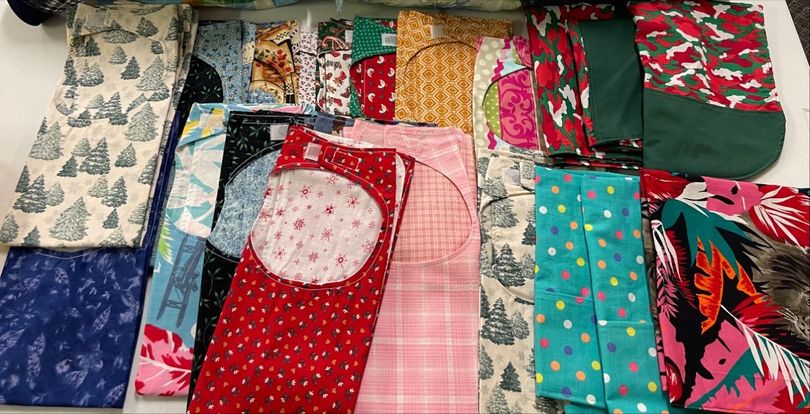 A colorful array of Lap Throws.