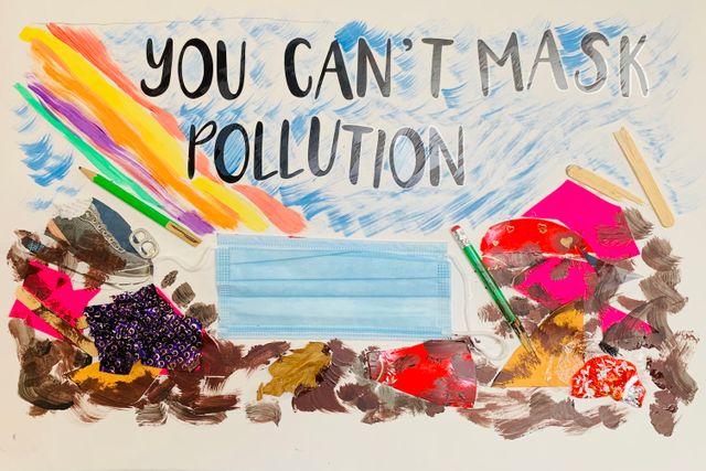 Vera Strawser Preston County 2021 State 4-H Civic Engagement Poster Intermediate Division Winner "You Can't Mask Pollution"