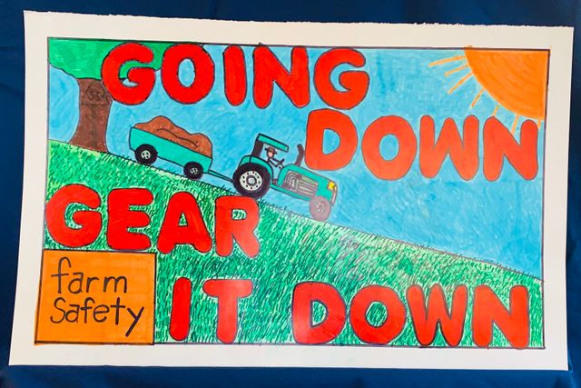 Walker Hershman Preston County 2021 State 4-H Agriculture Poster Senior Division Winner "Going Down, Gear it Down"