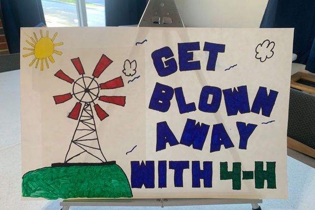 Heidi Brown Greenbrier County 2021 State 4-H STEM Poster Winner Junior Division "Get Blown Away With 4-H"