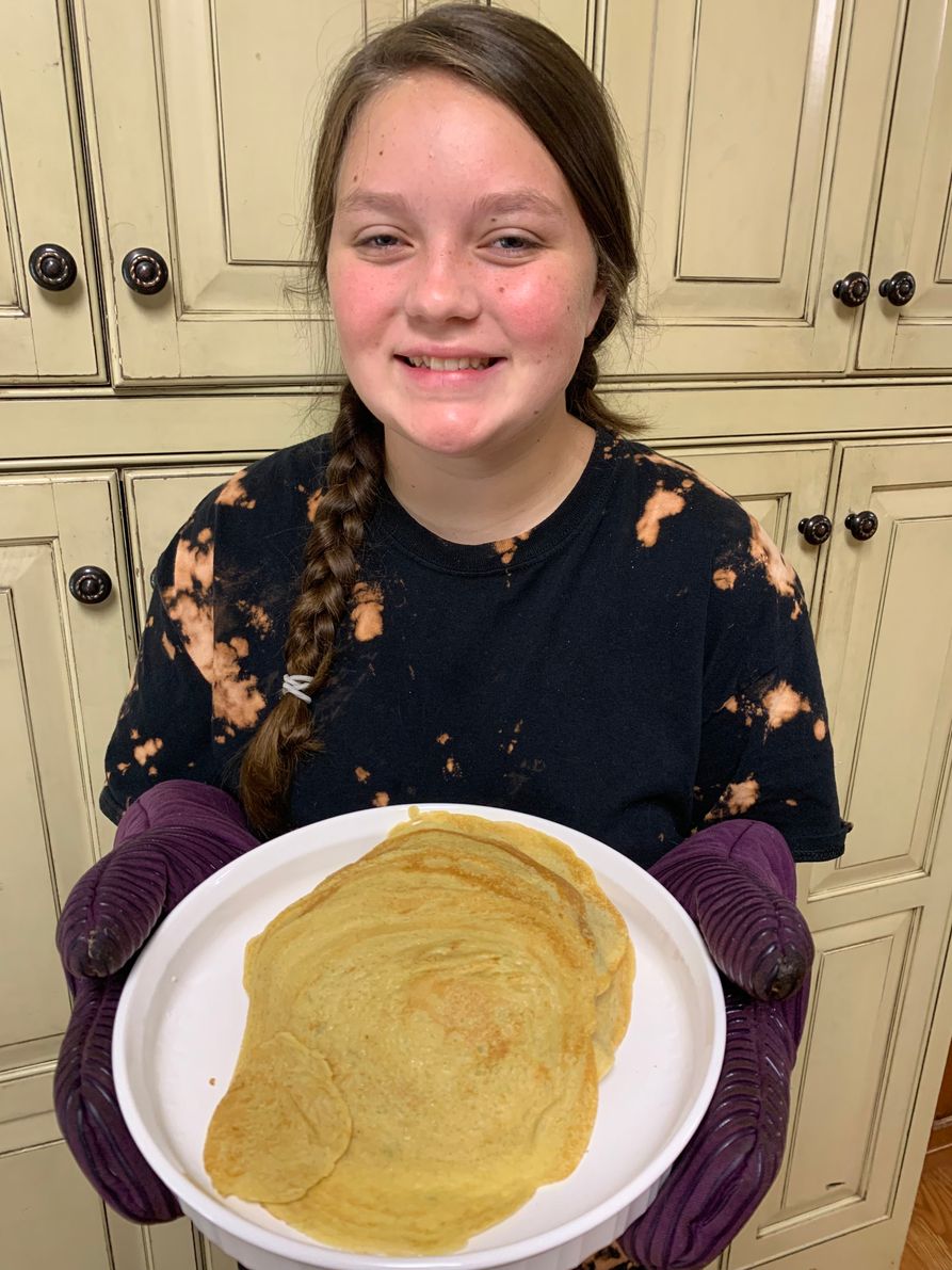 Danielle Adkins with Kenyan Crepes