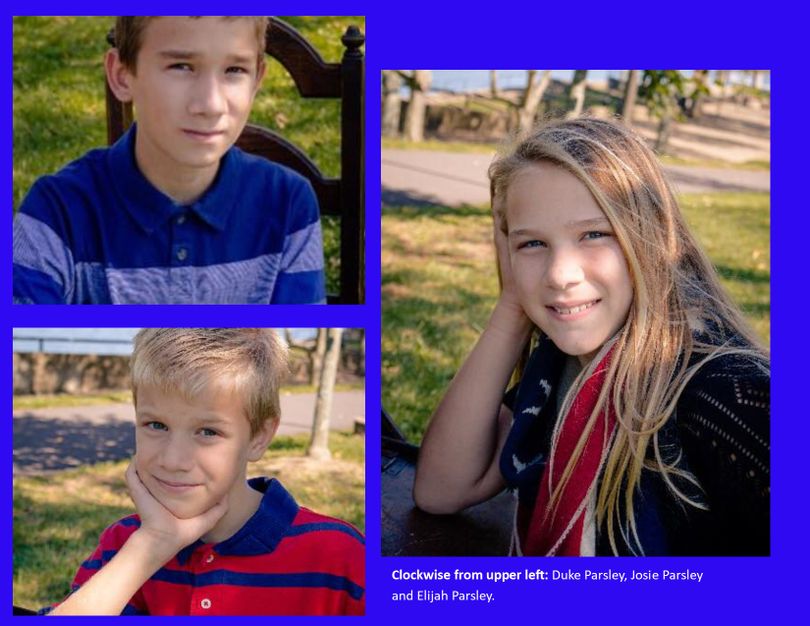 Three Youth: Clockwise from upper left: Duke Parsley, Josie Parsley and Elijah Parsley. 
