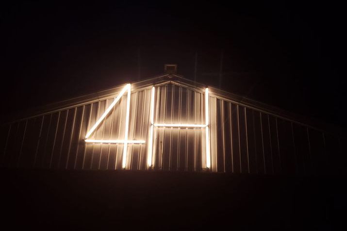 4-H LED sign on a new barn