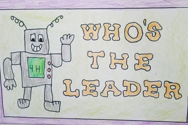 Mackenzie Robinson Mason County 2021 State 4-H Civic Engagement Poster Junior Division Winner "Who's the Leader"