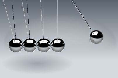 five balls in a pendulum