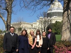 2016 4-H Conference Delegates standing in front of capitol building