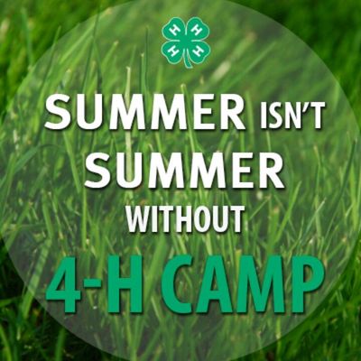 Summer Isn't Summer without 4-H Camp on background of grass photo