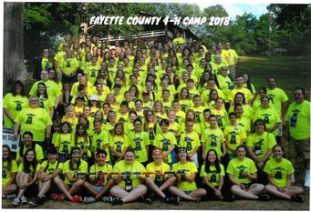 2018 Fayette Co. 4H Camp Photo