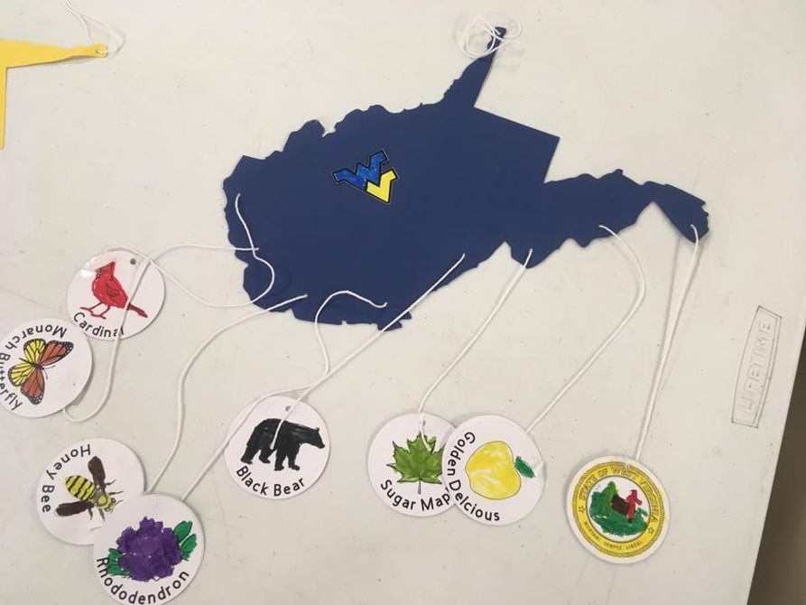 art project featuring WV state symbols